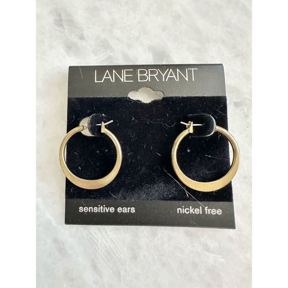 Lane Bryant gold color hoop earrings